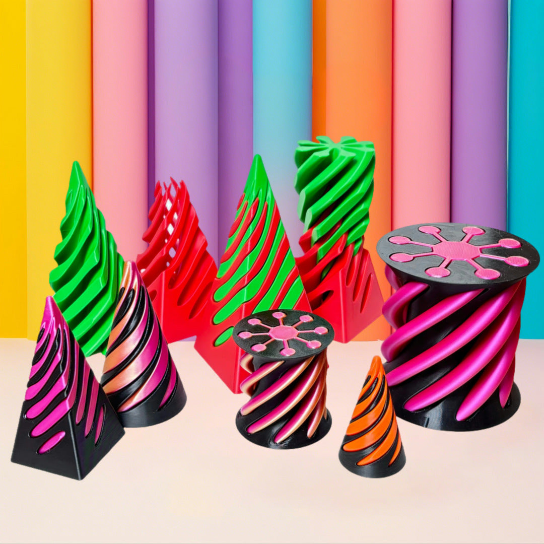 3D printing creative spiral cone push and push stress relief toy