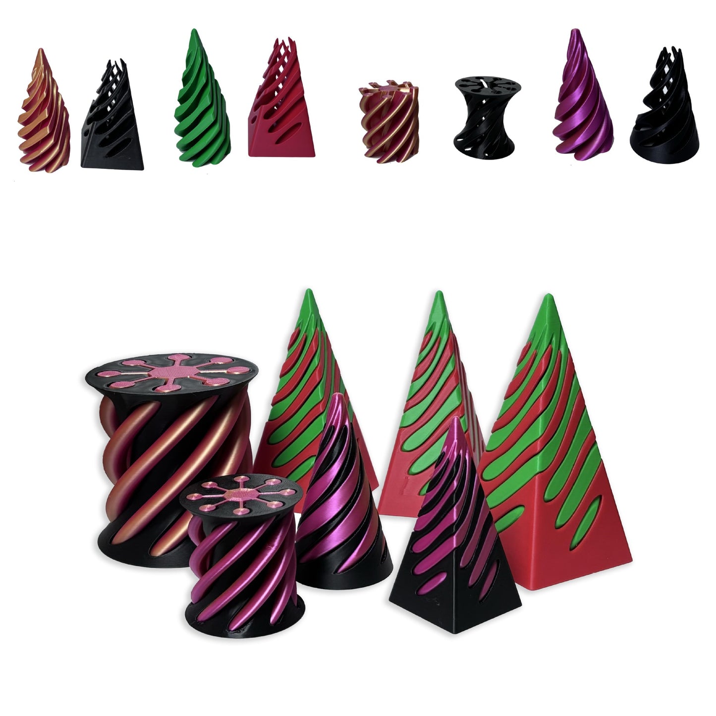 3D printing creative spiral cone push and push stress relief toy