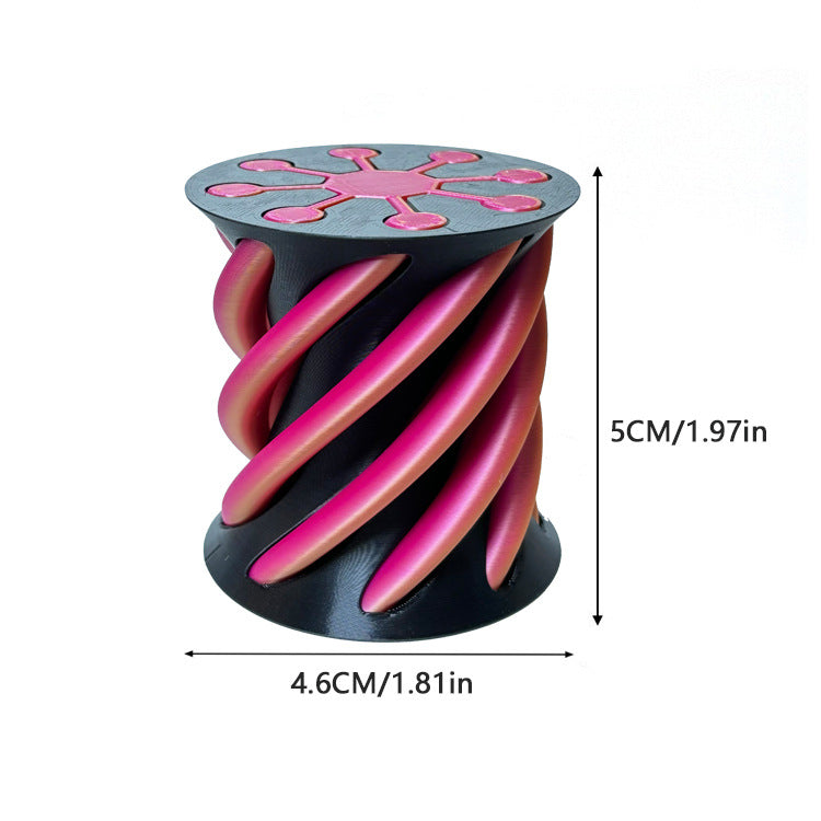 3D printing creative spiral cone push and push stress relief toy