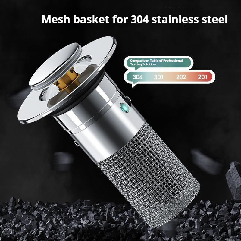 Stainless Steel Filter Mesh Push down hand wash basin anti-odour and anti-clogging Leakage Plug