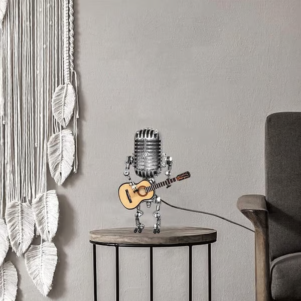 🔥LAST DAY 48% OFF🎁Vintage Metal Microphone Robot Desk Lamp🎸