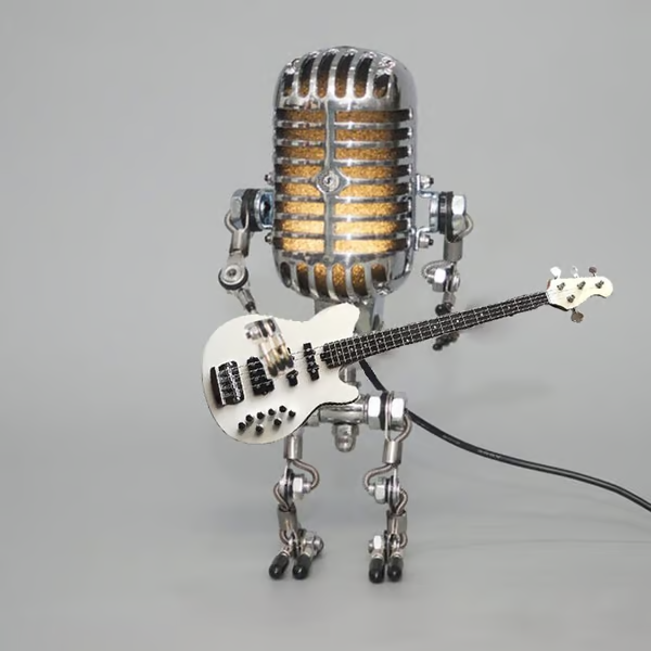 🔥LAST DAY 48% OFF🎁Vintage Metal Microphone Robot Desk Lamp🎸