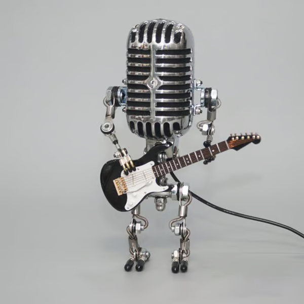 🔥LAST DAY 48% OFF🎁Vintage Metal Microphone Robot Desk Lamp🎸