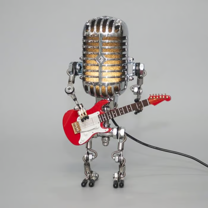 🔥LAST DAY 48% OFF🎁Vintage Metal Microphone Robot Desk Lamp🎸