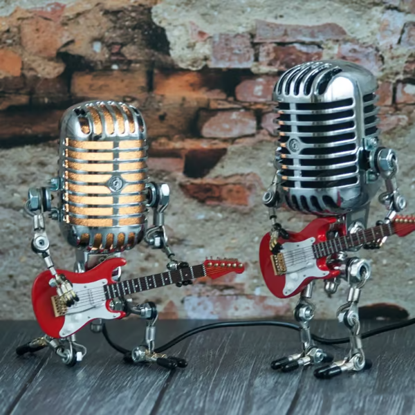 🔥LAST DAY 48% OFF🎁Vintage Metal Microphone Robot Desk Lamp🎸