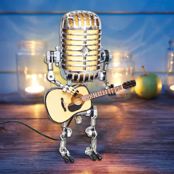 🔥LAST DAY 48% OFF🎁Vintage Metal Microphone Robot Desk Lamp🎸