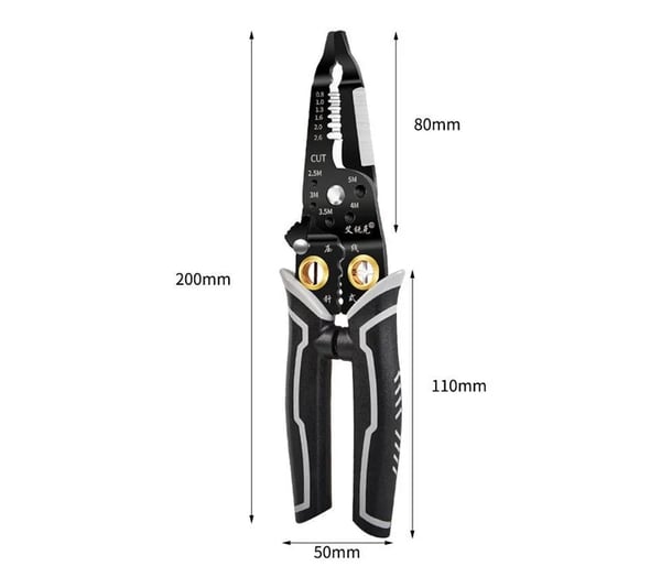 Multi-functional wire stripping pliers