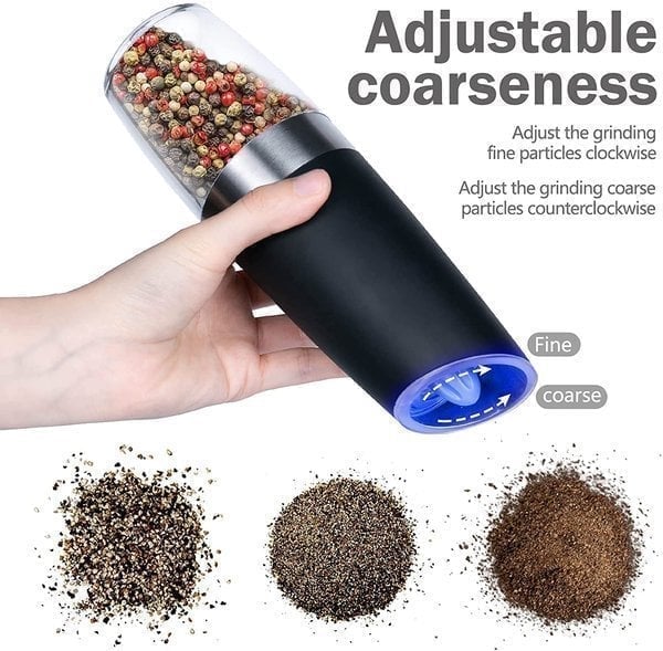 Automatic Electric Gravity Induction Salt & Pepper Grinder