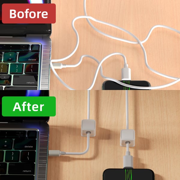 Magnetic Cord Organizer, Easy Secure Adhesive Cable Management