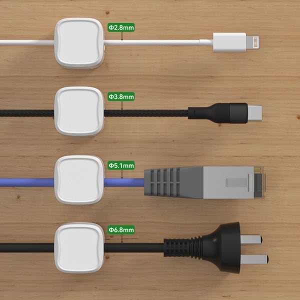 Magnetic Cord Organizer, Easy Secure Adhesive Cable Management