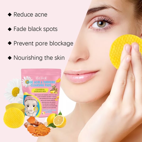 💥 Turmeric Kojic Acid Cleansing Pads