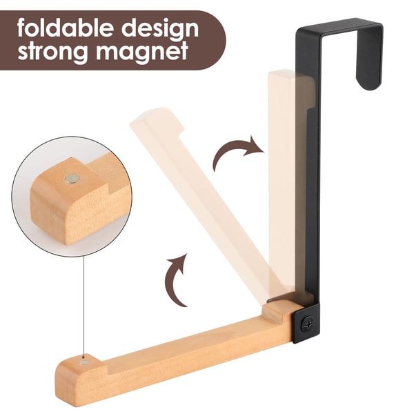 Foldable Wood Over The Door Hooks