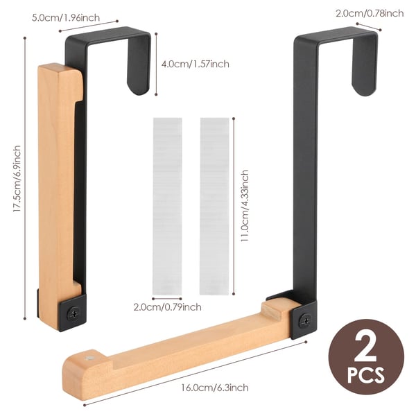 Foldable Wood Over The Door Hooks