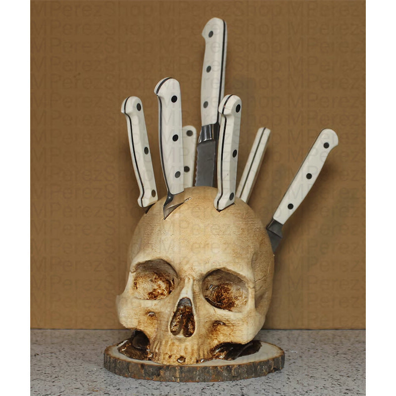 💀💀💀Halloween knife and fork head resin crafts, home holiday party decoration supplies