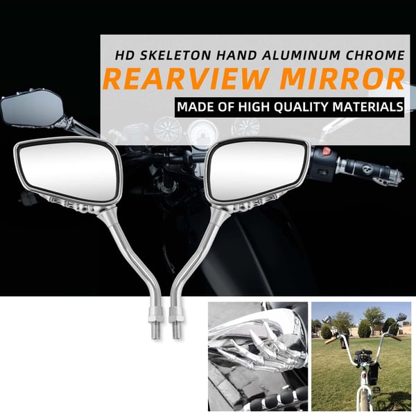 Pairs of Distinctive Skull Hand Rearview Side Mirror