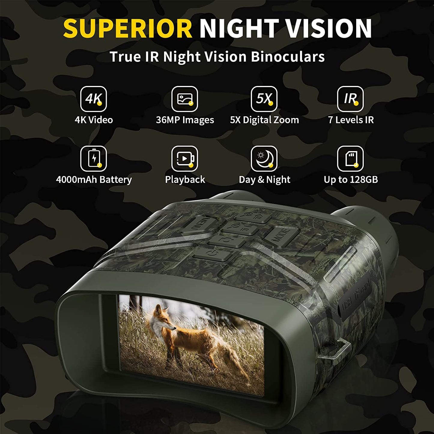 NV4000 4K High Definition Night Vision HD Dual Tube Night Vision HD Night Vision Camera Photo Camera