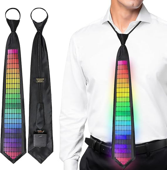 LED light-emitting tie Party sound-activated light-up tie