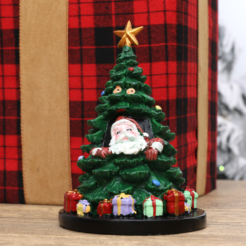 Christmas Tree Father Christmas Resin Ornament