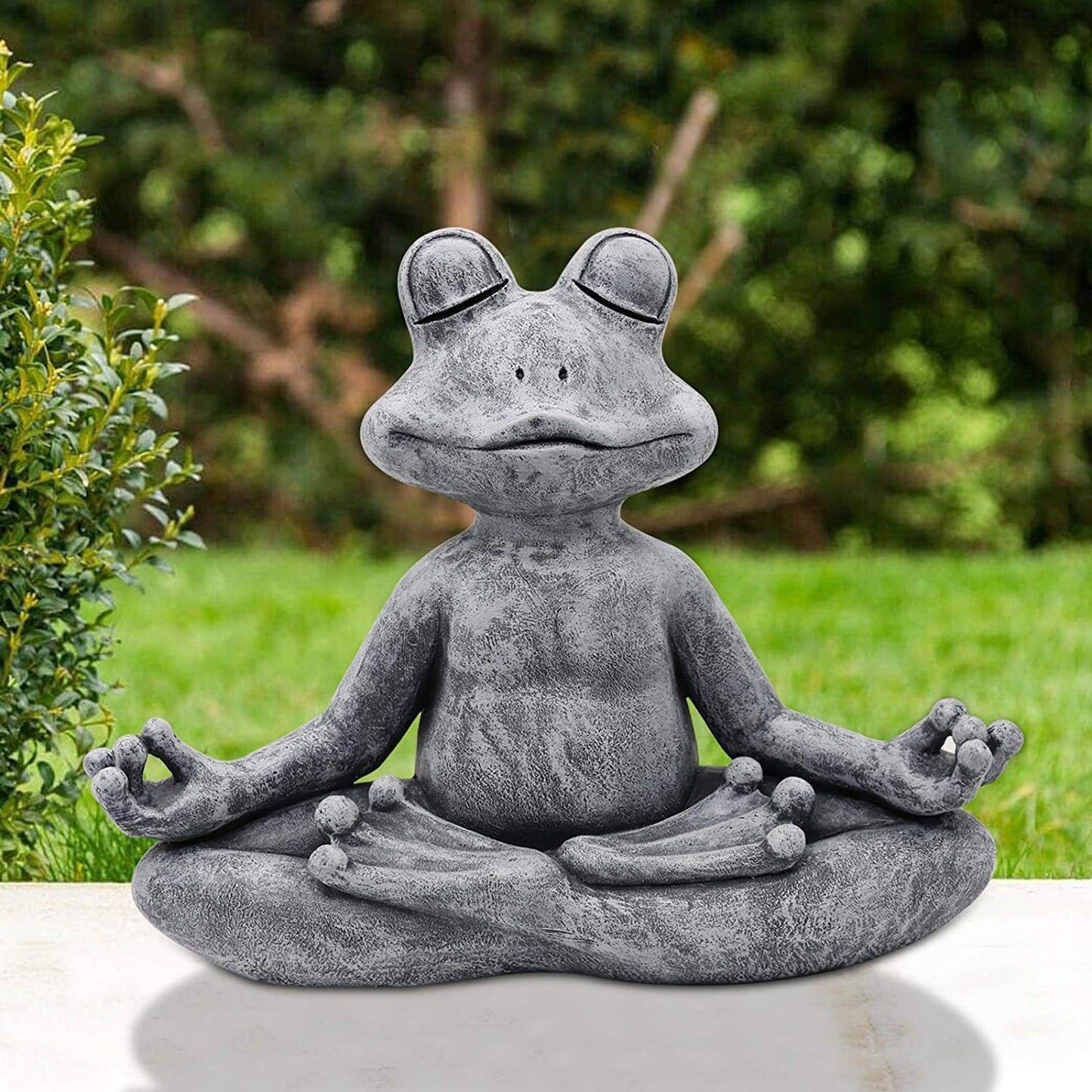 Meditating Dog Meditating Frog Meditation Garden Statue