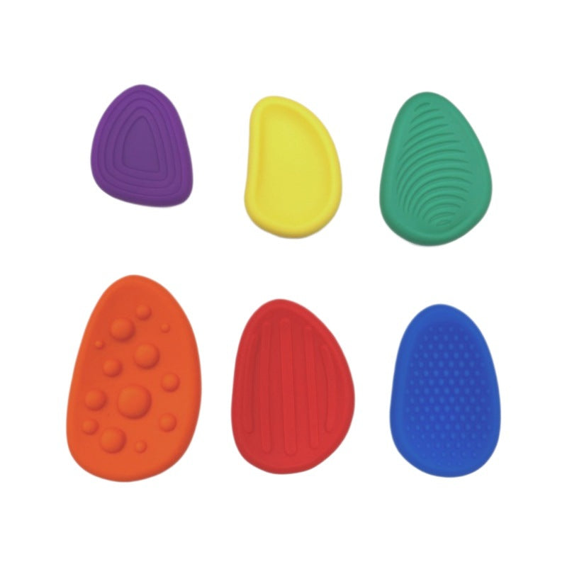 Children's Stress Relief Toys Soft Silicone Textured Sensory Stones