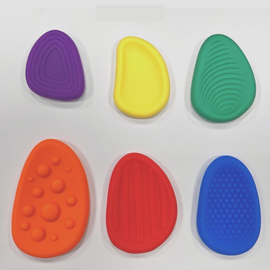 Children's Stress Relief Toys Soft Silicone Textured Sensory Stones