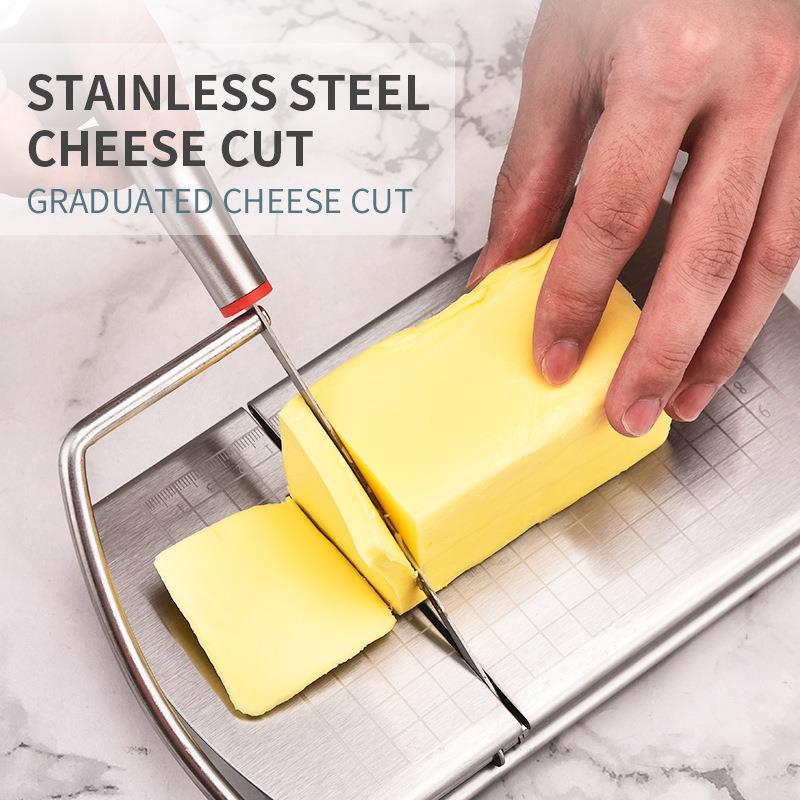 Stainless Steel Cheese Cutter with Graduated Slicer