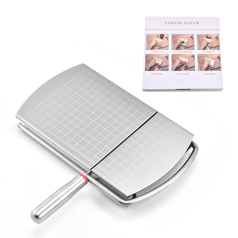 Stainless Steel Cheese Cutter with Graduated Slicer