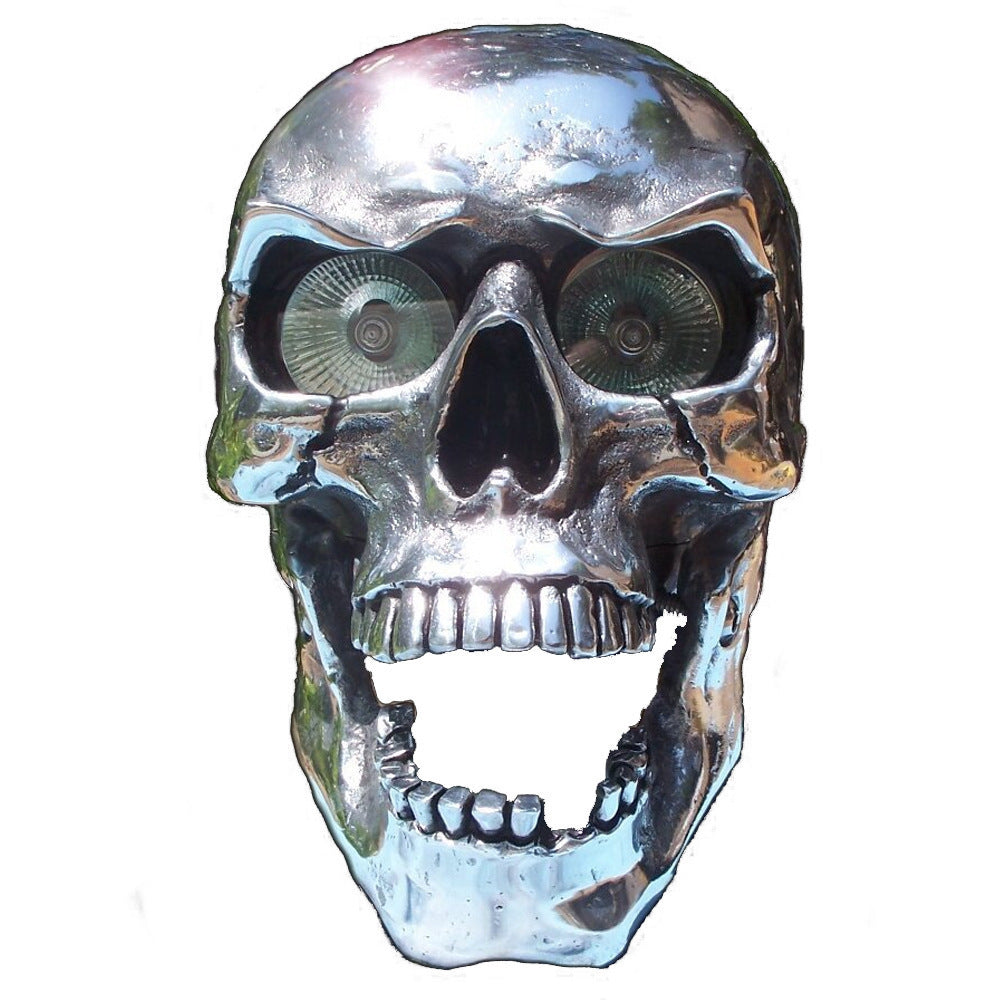 💀💀💀Glowing Skull Decoration Outdoor Halloween Motorcycle Bike Skull Pendant Resin Crafts