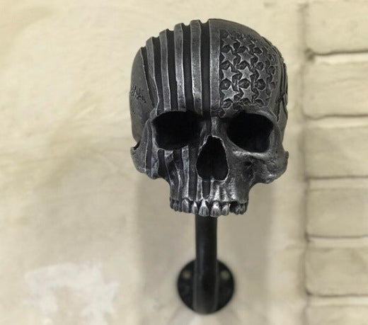 💀💀💀Creative Motorcycle Skull Helmet Holder   Resin ornaments