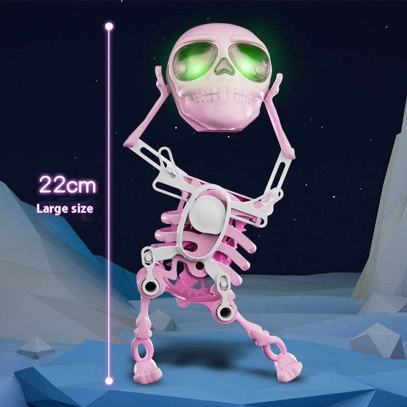 Skeleton man dancing and swinging clockwork 3D printed fun toy